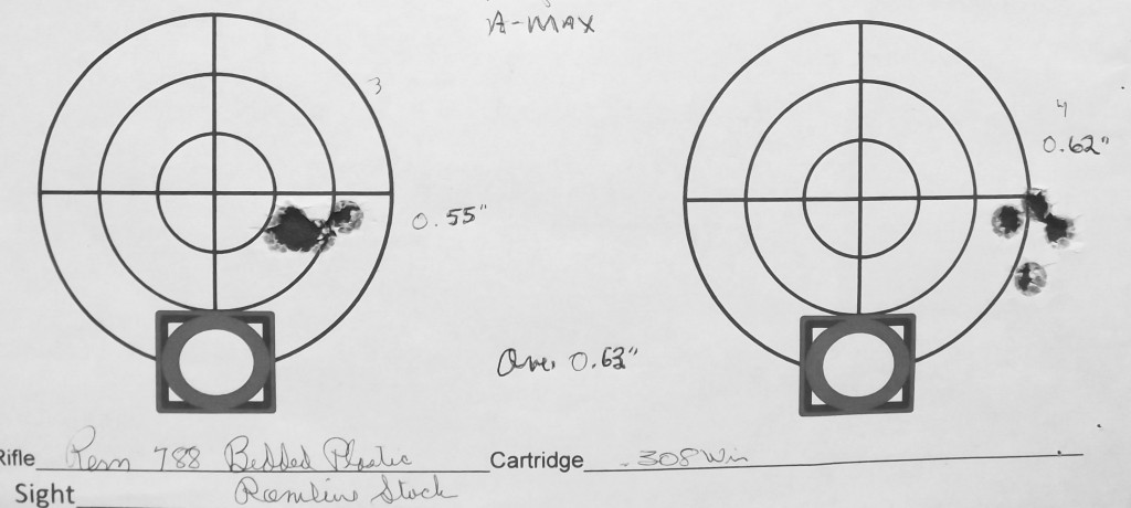 Two Groups, Hornady 168-gr A-Max